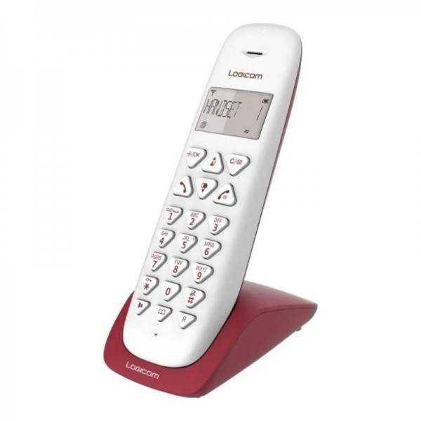 Téléphone Logicom solo sans fil Vega 150 - Rouge