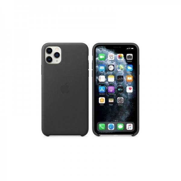 Étui en Cuir iPhone 11 pro max - Noir prix tunisie