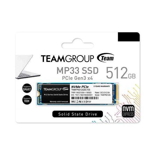 Disque Dur Interne SSD M.2 TeamGroup MP33 / 512 Go -prix tunisie Disque Dur Interne SSD M.2 TeamGroup MP33 / 512 Go -prix tunisie