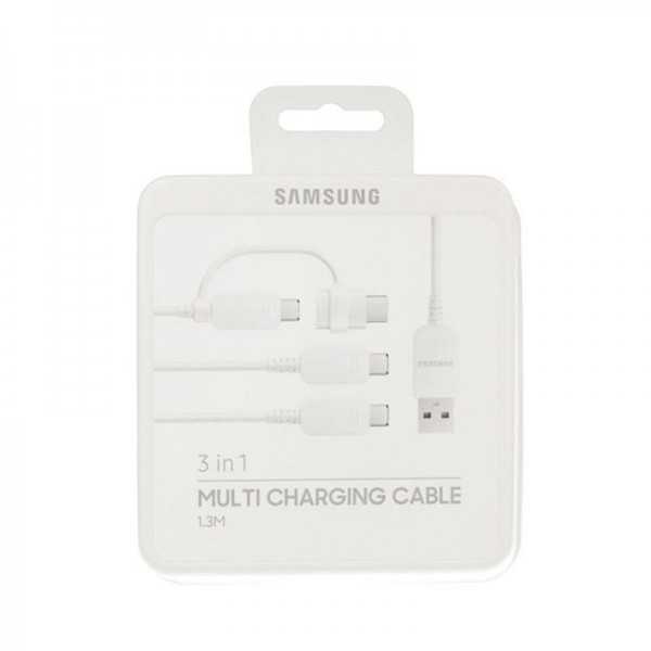 Câble SAMSUNG 3 en 1 Multi Charging EP-MN930GWEGWW Blanc Câble SAMSUNG 3 en 1 Multi Charging EP-MN930GWEGWW Blanc