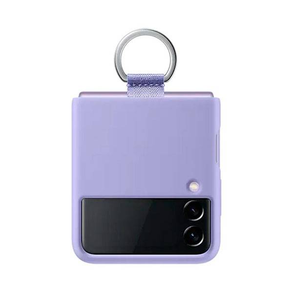 Samsung Galaxyz Z Flip3 Silicone Cover With Ring - Violet - EF-PF711TVEGWW -prix tunisie