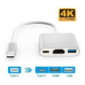 Adaptateur Type-c to 4k HDMI- USB3,0 - PO - prix Tunisie