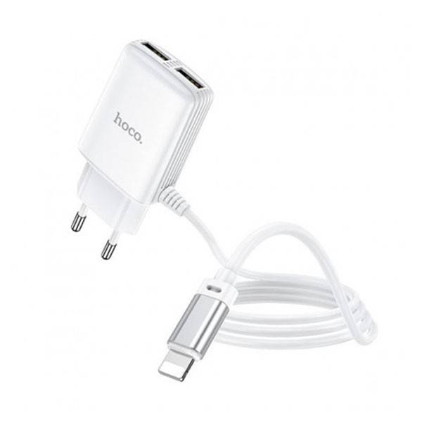 Chargeur Hoco C82A 2.4A Type-C 2 Ports USB- prix tunisie