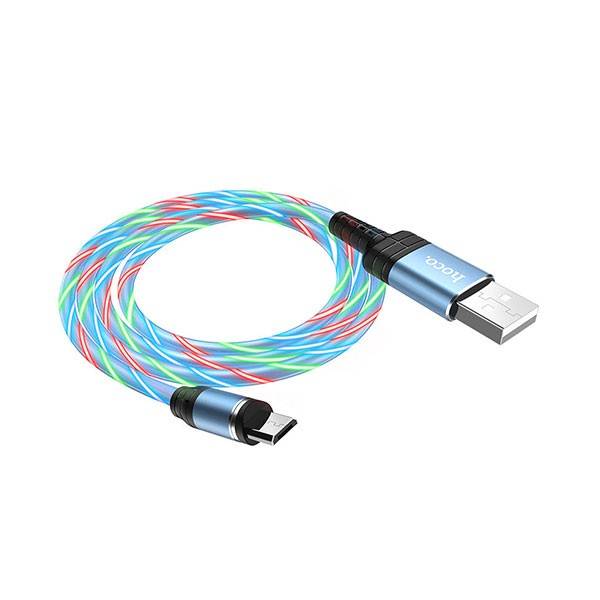 Câble HOCO U90 magnétique avec led 2A pour Micro-USB 1M - prix Tunisie