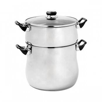 Cocotte Sitram Sitrapro 8 Litres - Inox et Rouge