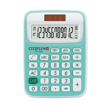 CALCULATRICE DE BUREAU CITIPLUS 12 CHIFFRES CT-720LI - BLEU