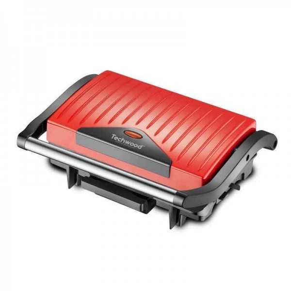 Grill Viande / Panini TECHWOOD TGD-015 Rouge Tunisie Grill Viande / Panini TECHWOOD TGD-015 Rouge Tunisie