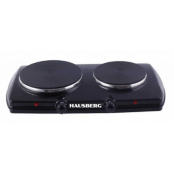PLAQUE DE CUISSON ELECTRIQUE HAUSBERG 2 FEUX 2500W - NOIR PRIX TUNISIE