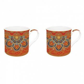 SET 2 MUGS 300 ML PORCELAINE EASY LIFE JAIPUR RED