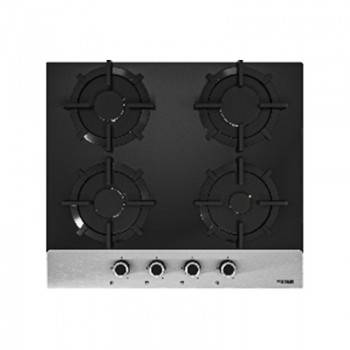 PLAQUE DE CUISSON PREMIUM 4 FEUX 60 CM INOX & NOIR - AP641.BX01