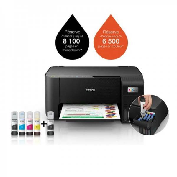 IMPRIMANTE EPSON ECOTANK L3250 MULTIFONCTION 3EN1 À RÉSERVOIR INTÉGRÉ COULEUR A4 WIFI (C11CJ67408) IMPRIMANTE EPSON ECOTANK L3250 MULTIFONCTION 3EN1 À RÉSERVOIR INTÉGRÉ COULEUR A4 WIFI (C11CJ67408)