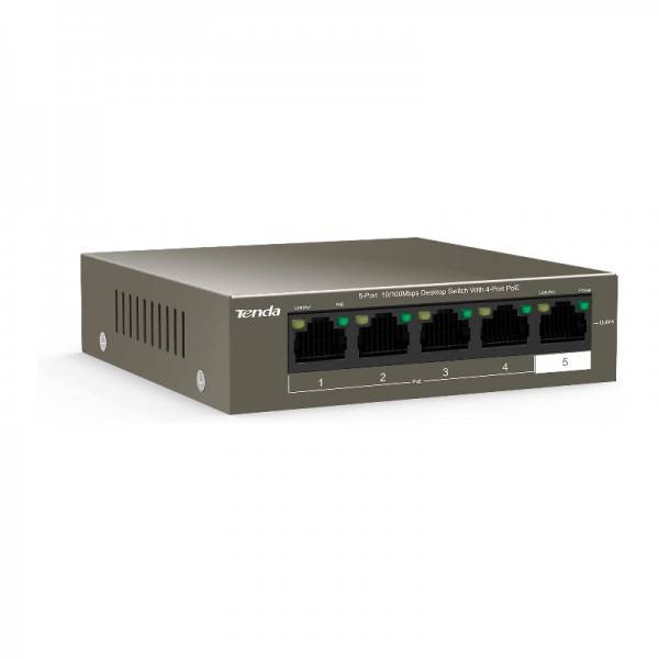 SWITCH TENDA 5 PORTS 10/100MBPS 4-PORTS POE PRIX TUNISIE