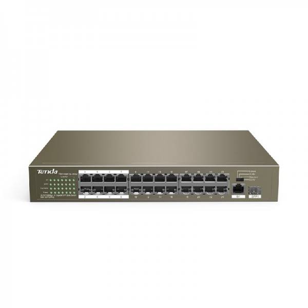 SWITCH TENDA 24FE+2GE/1SFP RACKMOUNT 24-PORTS POE SWITCH TENDA 24FE+2GE/1SFP RACKMOUNT 24-PORTS POE