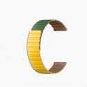 CEINTURE KIESLECT 20MM YELLOW+GREEN+COFFEE STRAP