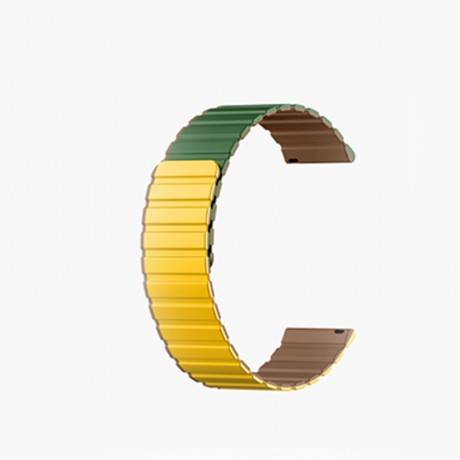 CEINTURE KIESLECT 20MM YELLOW+GREEN+COFFEE STRAP