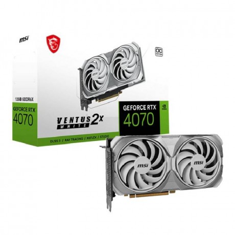 Carte Graphique Gamer MSI GeForce RTX 4070 VENTUS 2X WHITE 12G OC
