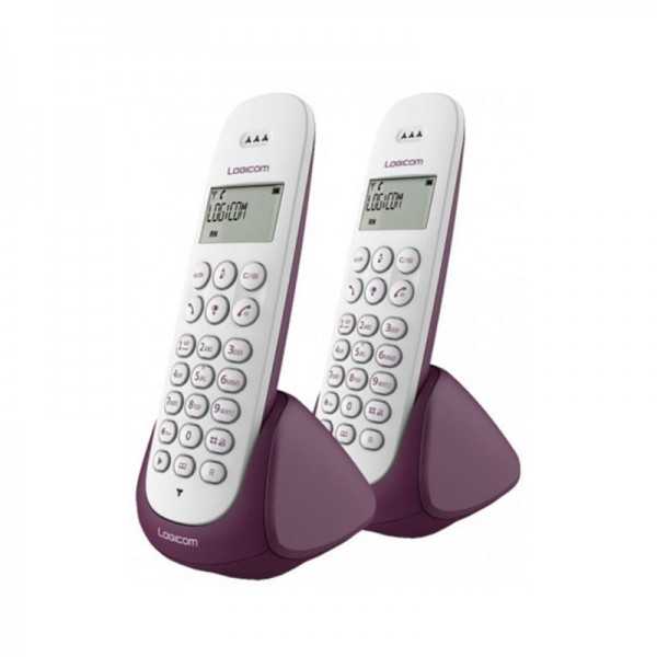 Téléphone Sans Fil DECT LOGICOM DUO 250 - Aubergine tunisie Téléphone Sans Fil DECT LOGICOM DUO 250 - Aubergine tunisie