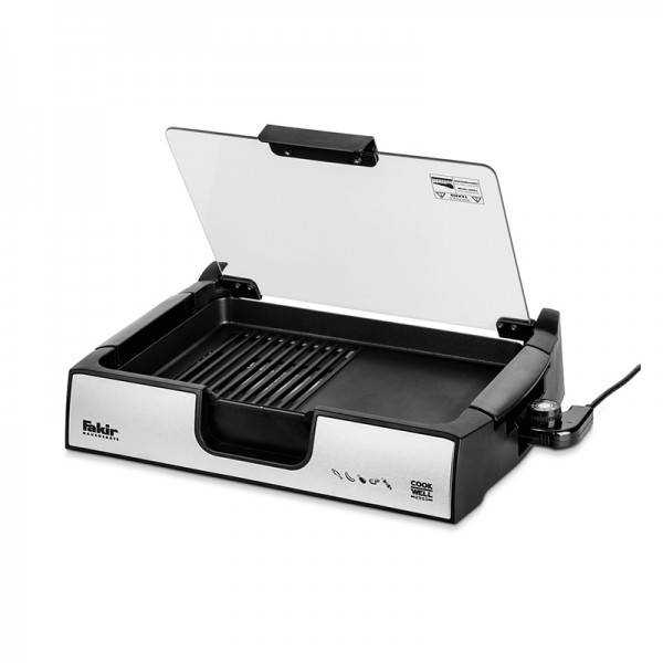 Barbecue avec couvercle Fakir sans fumée 950 Watt - Noir (COOK-WELL)