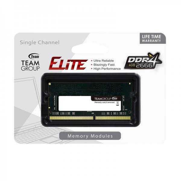 Barrette Mémoire TEAM GROUP Elite 4Go DDR4 2666MHz Pour PC Portable prix tunisie