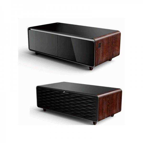 Table basse connectée avec réfrigérateur intégré montblanc 150l tbsm150b noir